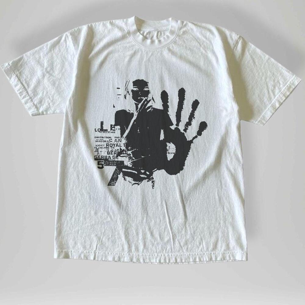 Style Grunge Handprint Graphic Tee Y2K Streetwear Punk Goth T Shirt